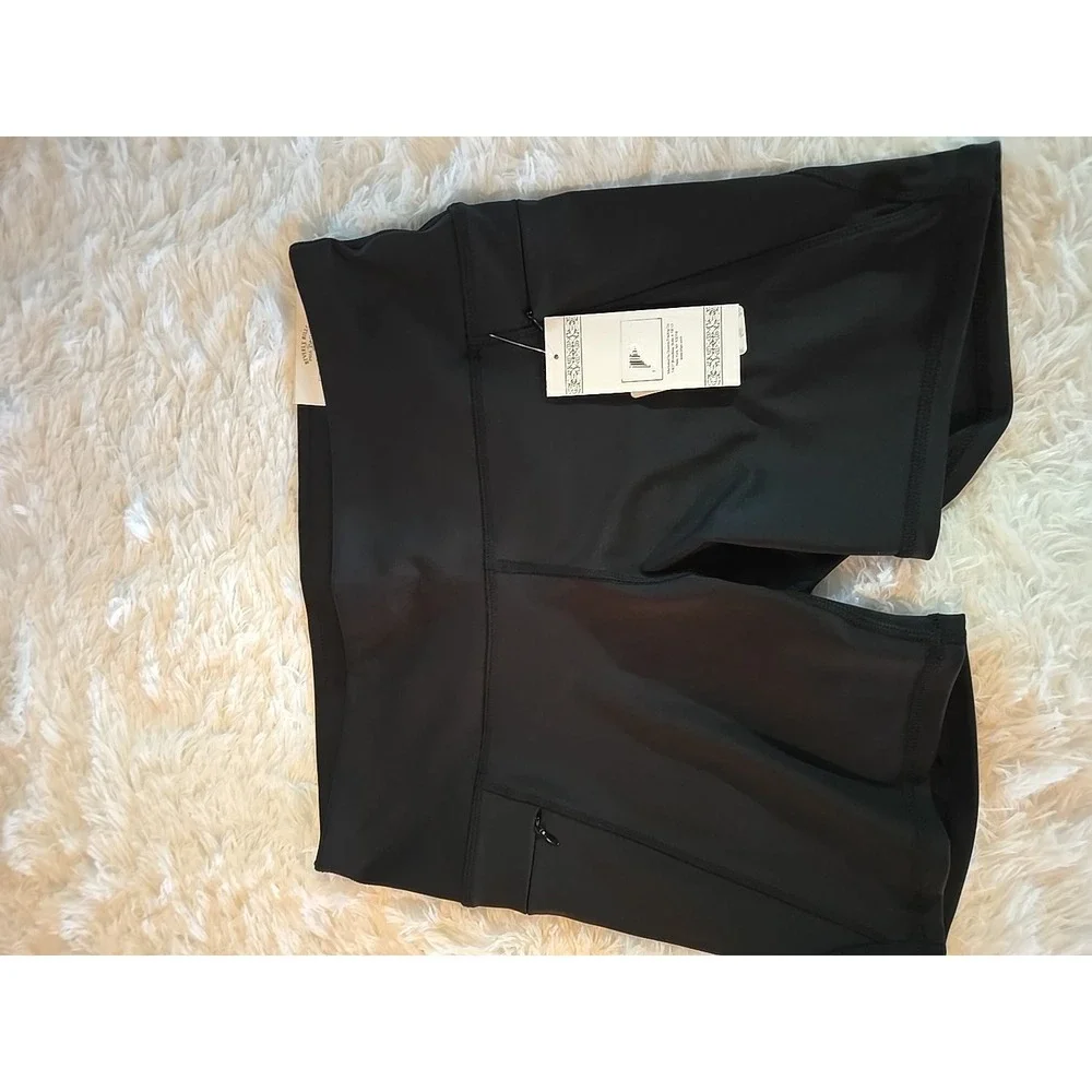 Beverly Hills Polo Club Women's‎ Size Large Biker Active Bermuda Black Shorts